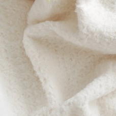 Плюш волнистым с ворсом 6 мм. Цвет - белый