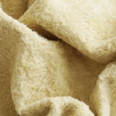 Плюш волнистым с ворсом 6 мм. Цвет -  бежево-желтый 