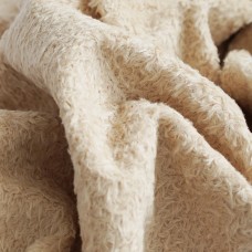 Плюш волнистым с ворсом 6 мм. Цвет -  бежево-розовый