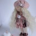 Набор тканей для совместного пошива куколка Осенняя малышка (розовый)