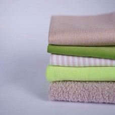 Набор тканей розовый с зеленым