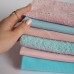 Набор тканей - цвет голубой с розовым