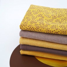 Набор тканей - пудровый желтый и капучино