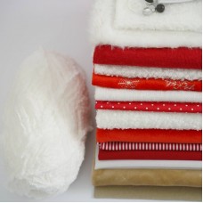 Набор одежды для курса "Дед мороз" - цвет красный и снежинки