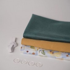 Набор тканей для одежды для курса "ГУСИКИ" для девочки - зеленый
