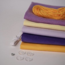 Набор тканей для одежды для курса "ГУСИКИ" для мальчика - сиреневый