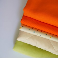 Набор тканей для пошива - куртка, свитшот, штаны (оранжевый)