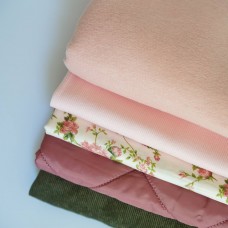 Набор тканей для пошива - куртка, свитшот, штаны (пудра)