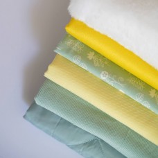 Набор тканей для пошива - куртка, блуза, штаны, берет (мятный)