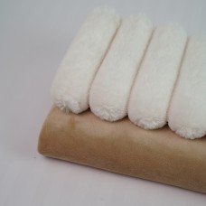 Набор тканей по курсу "Летние зайки" для тела - бежевый (ушки молочные)