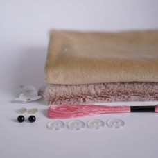 Набор тканей для тела для курса "Миники" Зая - пудра (ушки пудра)