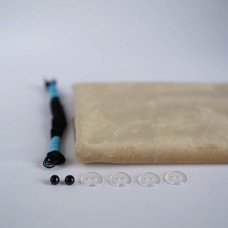 Набор тканей для тела для курса "Миники" Мишка - бежевый вельбоа