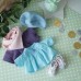 Набор тканей для одежды "Платье, Пальто, Берет" цвет - мятно-розовый