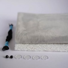 Набор тканей для тела для курса "Миники" Слоник - вельбоа серый