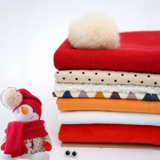 Набор по курсу "Новогодняя тройка" для снеговика - красный с бежевым