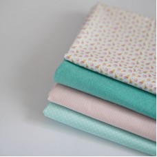 Набор тканей для одежды по курсу "Темины игрушки" (пальто, рубашка, сарафан) - бирюзовый
