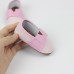 Туфли текстильные 11 см в бело-розовую полоску