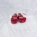 Туфли красные с бантиком 11 см