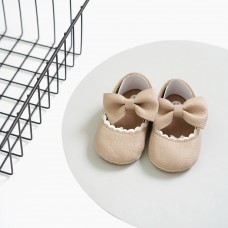 Туфли с бантиком. Волнистый край 11 см. ЦВЕТ - бежевый с белым Туфли с бантиком. Волнистый край 11 см. ЦВЕТ - бежевый с белым