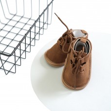 Ботинки замшевые с перфорацией. 11 см. ЦВЕТ - темный бежевый 