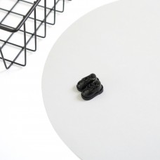 Ботинки для текстильных кукол и игрушек 2,8 см.  ЦВЕТ - черный