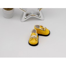 Ботинки кукольные 5 см желтые на шнурках