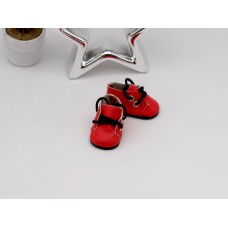 Ботинки кукольные 5 см красные на шнурках