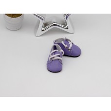 Ботинки кукольные 5 см сиреневые на шнурках