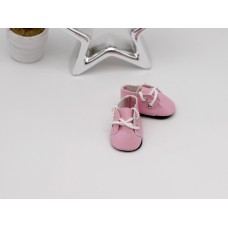 Ботинки кукольные 5 см розовые на шнурках