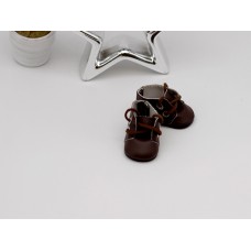 Ботинки кукольные 5 см коричневые на шнурках