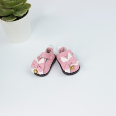 Туфли кукольные 5 см с бантиком (зайки) - цвет розовый 