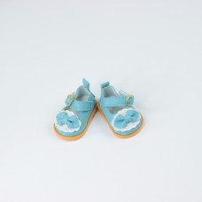 Туфли кукольные 5 см с бантиком - цвет голубой