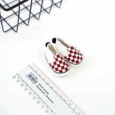 Слипоны кукольные 5 см красно-белые Слипоны кукольные 5 см красно-белые