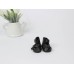 Туфли для кукол 4,2 см черные с бантиком
