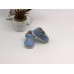 Туфли  «Садик» 5 см голубые на застежке