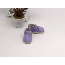Туфли  «Садик» 5 см фиолетовые на застежке