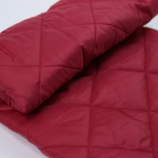 Стеганая курточная ткань на синтепоне - цвет красный (метраж)