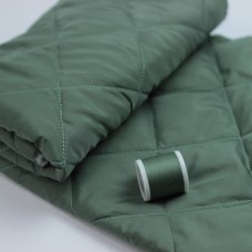 Стеганая курточная ткань на синтепоне - цвет пыльно-зеленый (метраж)