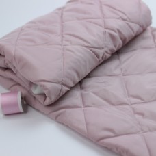 Стеганая курточная ткань на синтепоне - цвет нежно-розовый (метраж)