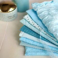 Набор тканей ручного окрашивания - цвет голубой