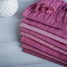 Набор тканей ручного окрашивания - розовый