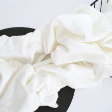 Трикотаж ажурный полоска - цвет теплый белый