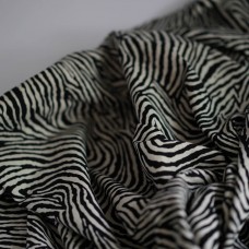 Трикотаж тонкий – рисунок зебра черно-белый