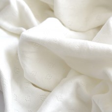 Трикотаж ажурный в сердечки. Цвет - белый