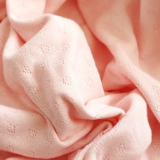 Трикотаж ажурный в сердечки. Цвет - розовый