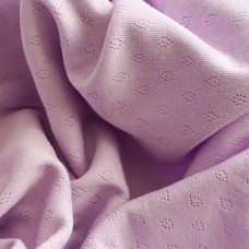 Трикотаж ажурный в сердечки. Цвет - сиреневый