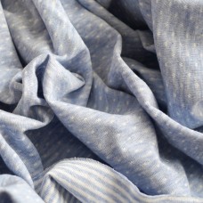 Трикотаж полоска/горошек. цвет - голубой