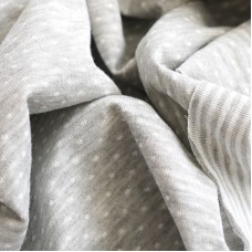 Трикотаж полоска/горошек. цвет - серый