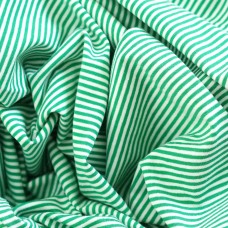 Трикотаж полоска 2 мм. Цвет зелёно-белый