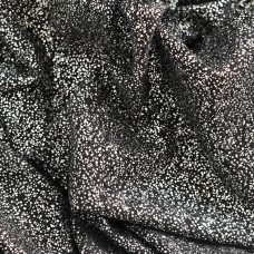 Трикотаж с напылением точками. Цвет - черный